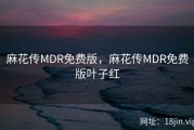 麻花传MDR免费版，麻花传MDR免费版叶子红