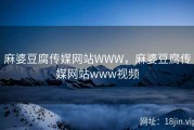 麻婆豆腐传媒网站WWW，麻婆豆腐传媒网站www视频