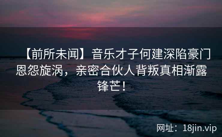 【前所未闻】音乐才子何建深陷豪门恩怨旋涡，亲密合伙人背叛真相渐露锋芒！