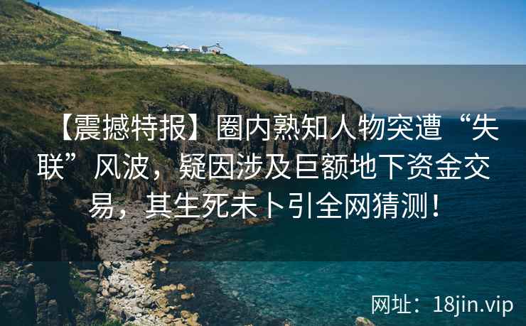 【震撼特报】圈内熟知人物突遭“失联”风波，疑因涉及巨额地下资金交易，其生死未卜引全网猜测！