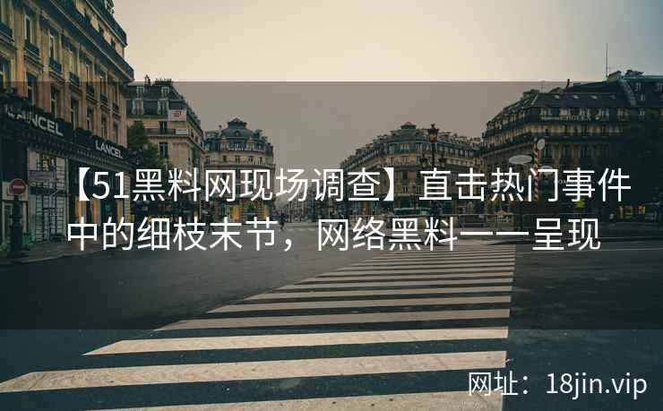 【51黑料网现场调查】直击热门事件中的细枝末节，网络黑料一一呈现