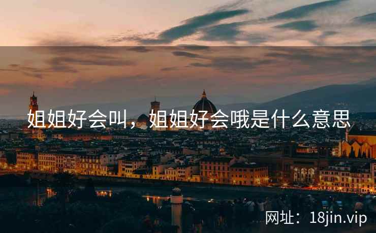 姐姐好会叫，姐姐好会哦是什么意思